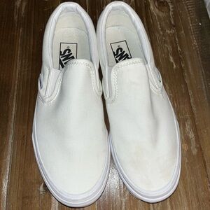 White slip-on vans